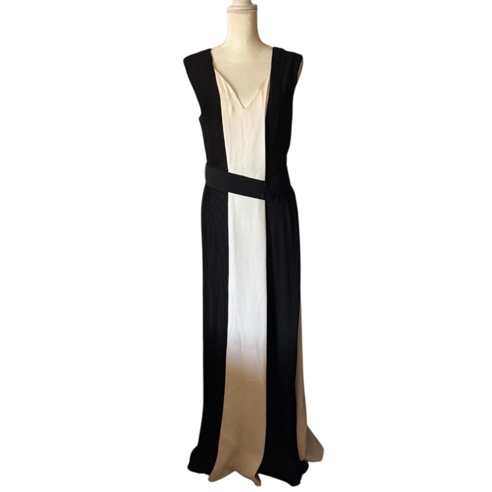 Raoul Black and Cream Maxi Dress